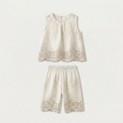 Lace Top and Shorts Set