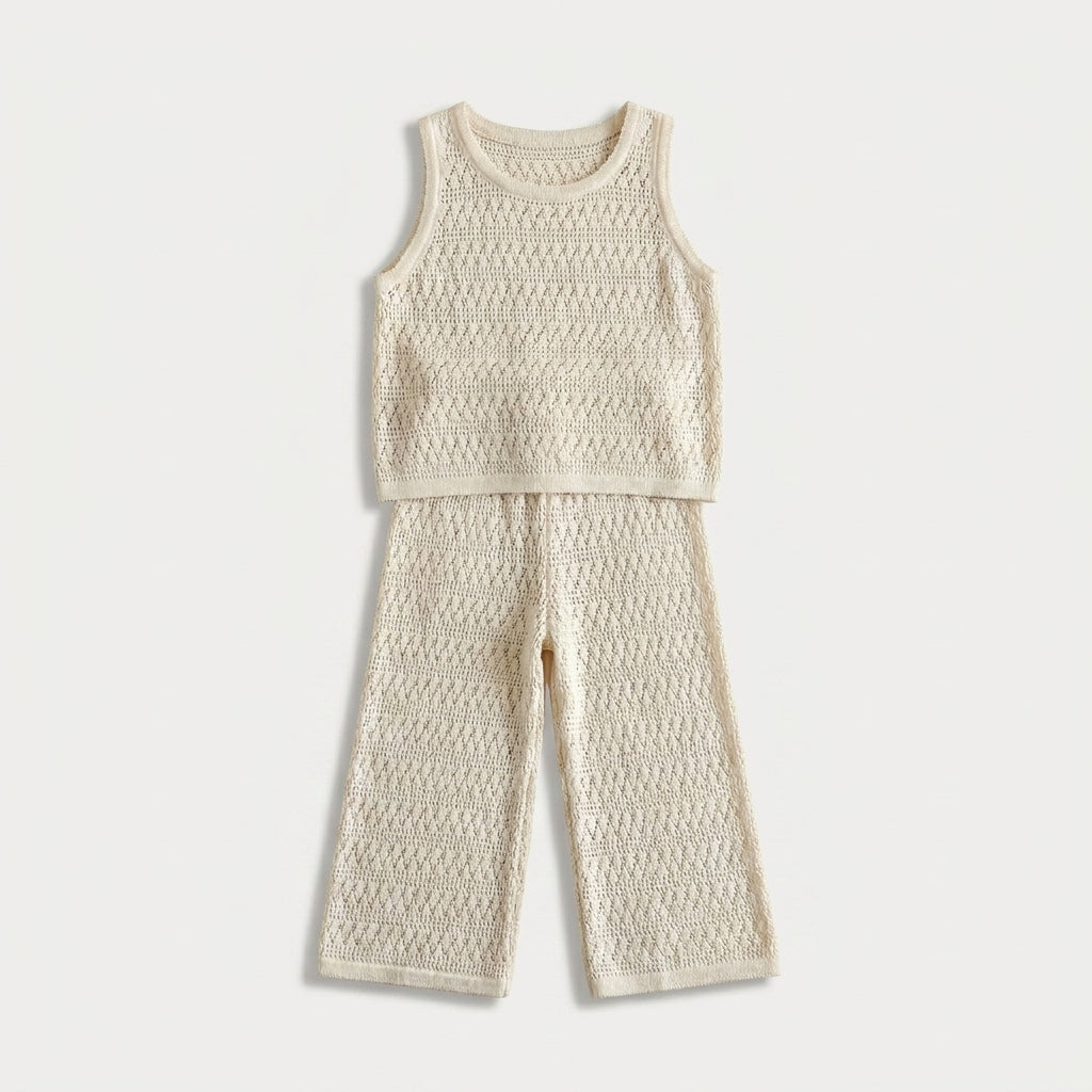 Sleeveless Knit Top and Pants Set
