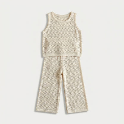 Sleeveless Knit Top and Pants Set
