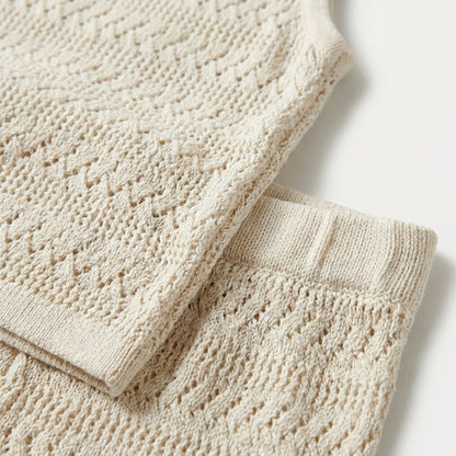 Sleeveless Knit Top and Pants Set