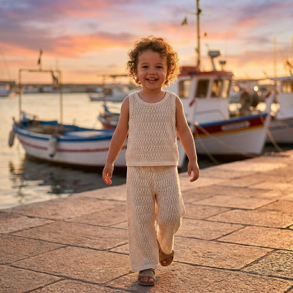 Sleeveless Knit Top and Pants Set