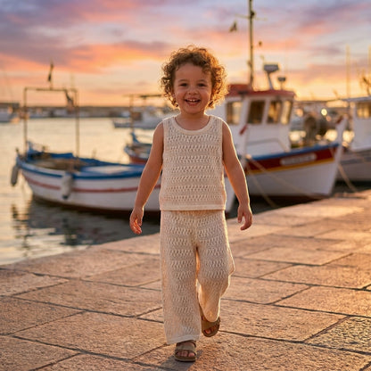Sleeveless Knit Top and Pants Set