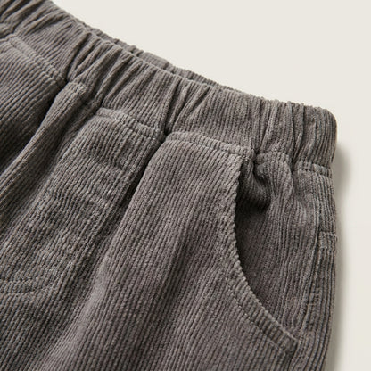 Ruffle Hem Corduroy Pants