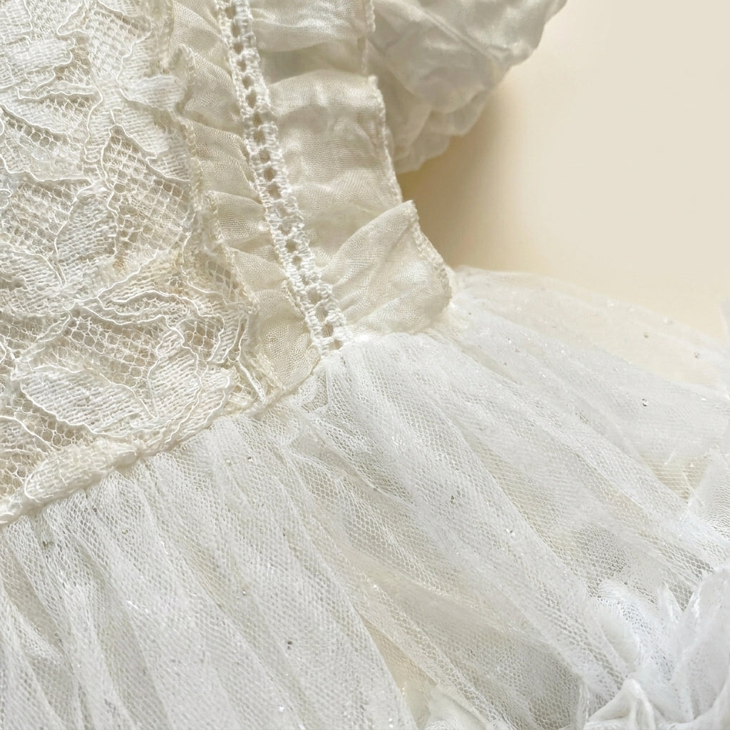 Short Sleeve Lace Tulle Dress