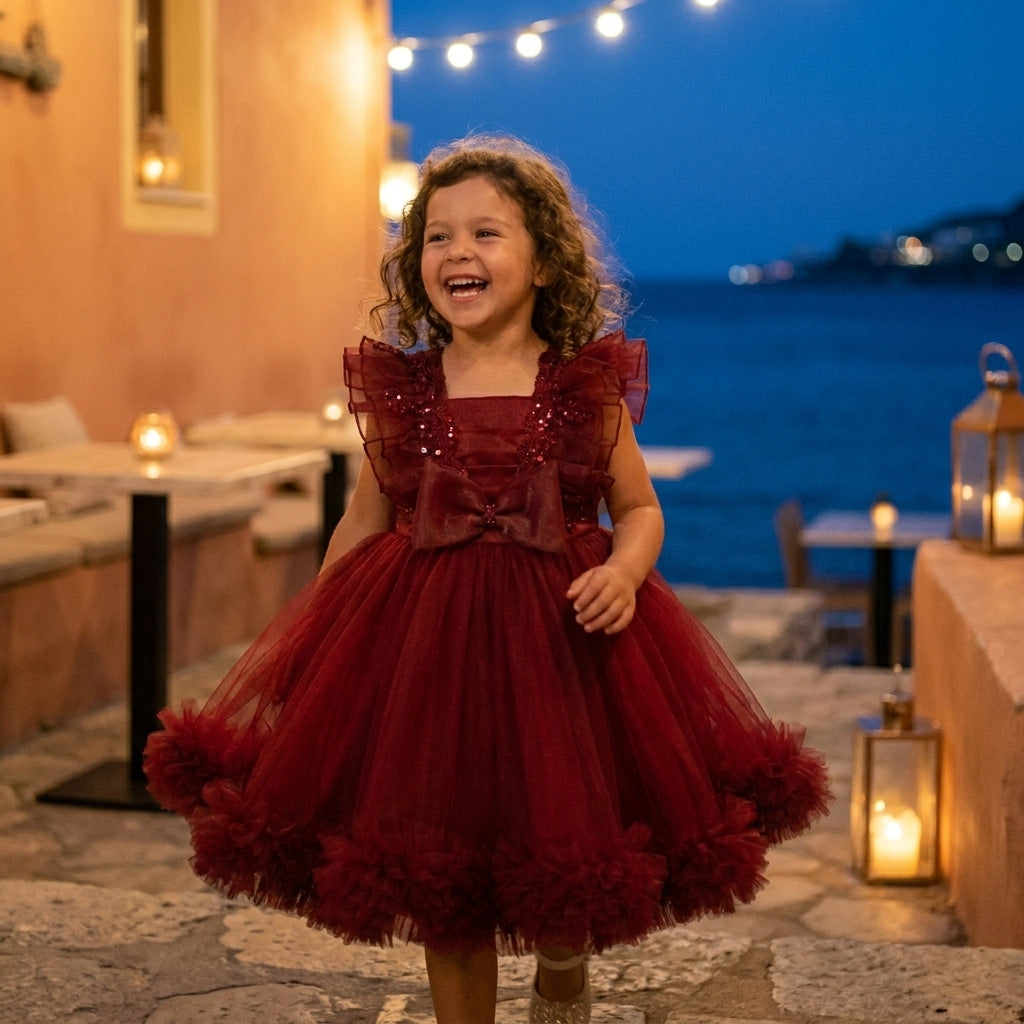 Bow Tulle Party Dress