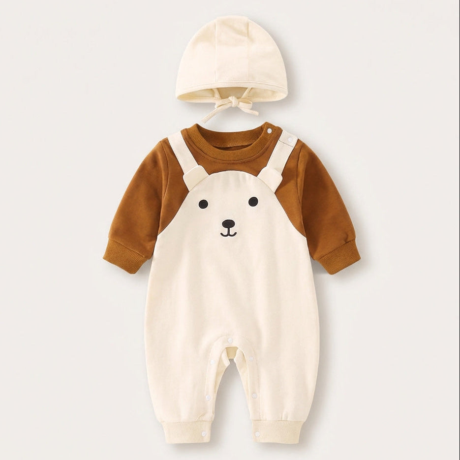 Bear Overall Set with Hat