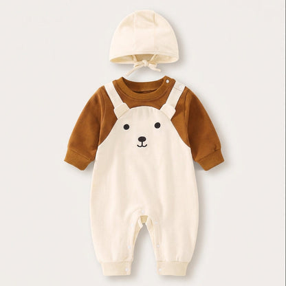 Bear Overall Set with Hat