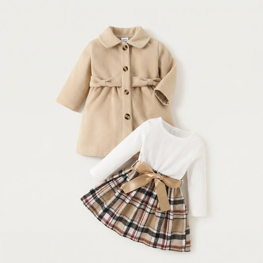 Baby Girl Coat and Dress Set