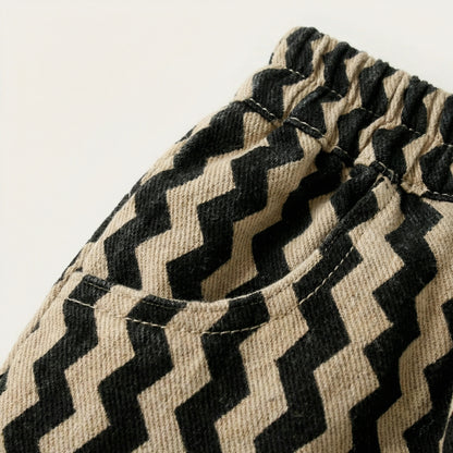 Zigzag Cotton Pants