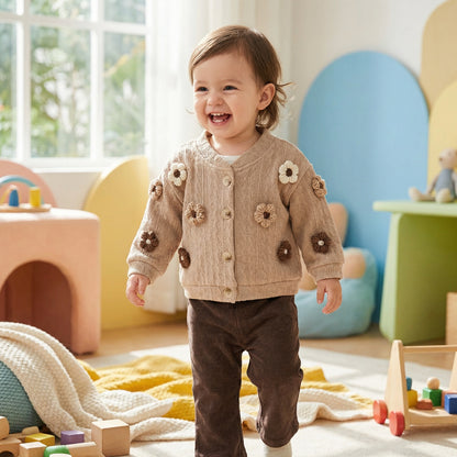Brown Knit Two Piece Set
