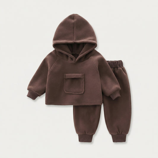 Brown Hoodie and Jogger Set