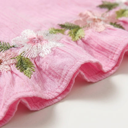 Pink Floral Peplum Top and Pants Set