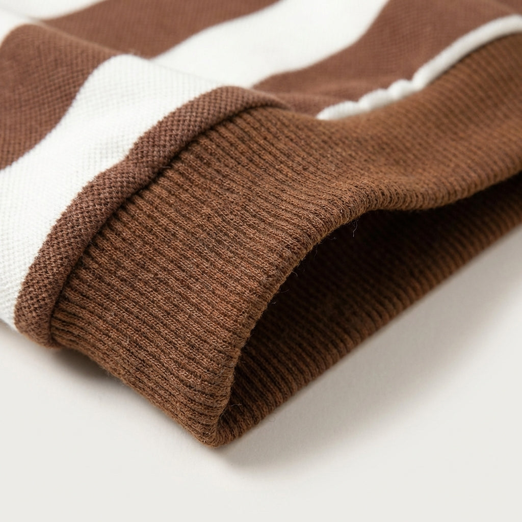 Striped Sweatshirt and Flared Pants Set