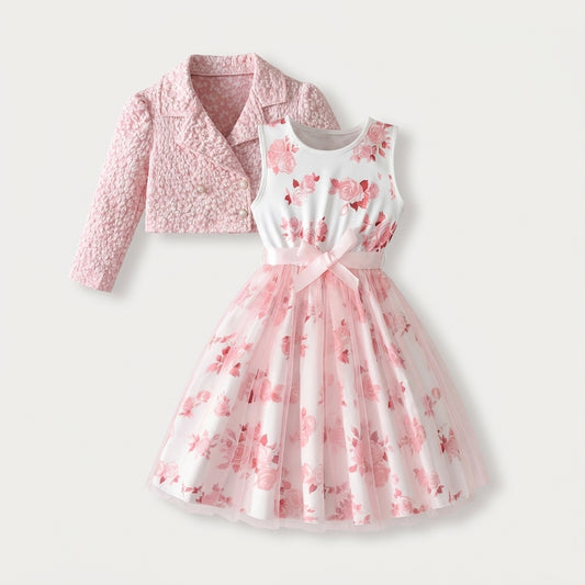 Floral Jacket and Dress Set