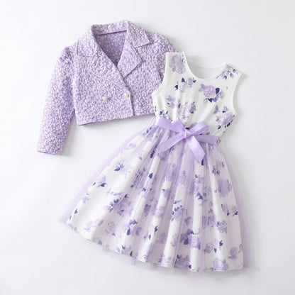 Floral Jacket and Dress Set