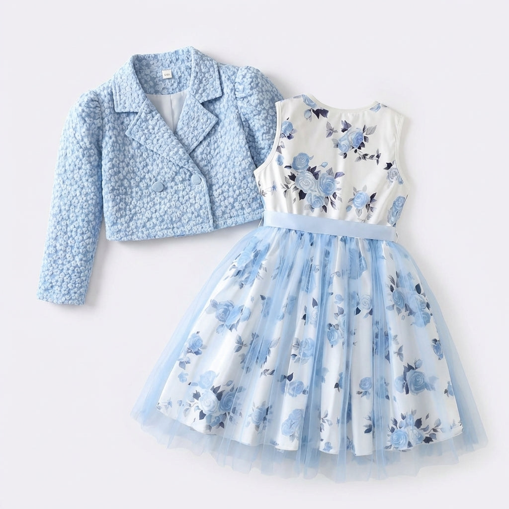 Floral Jacket and Dress Set