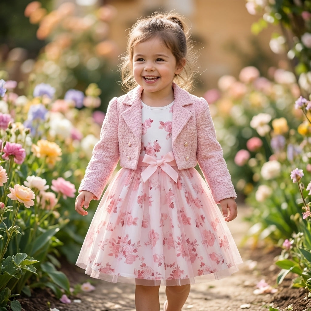 Floral Jacket and Dress Set