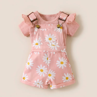 Sunflower Top and Romper Set