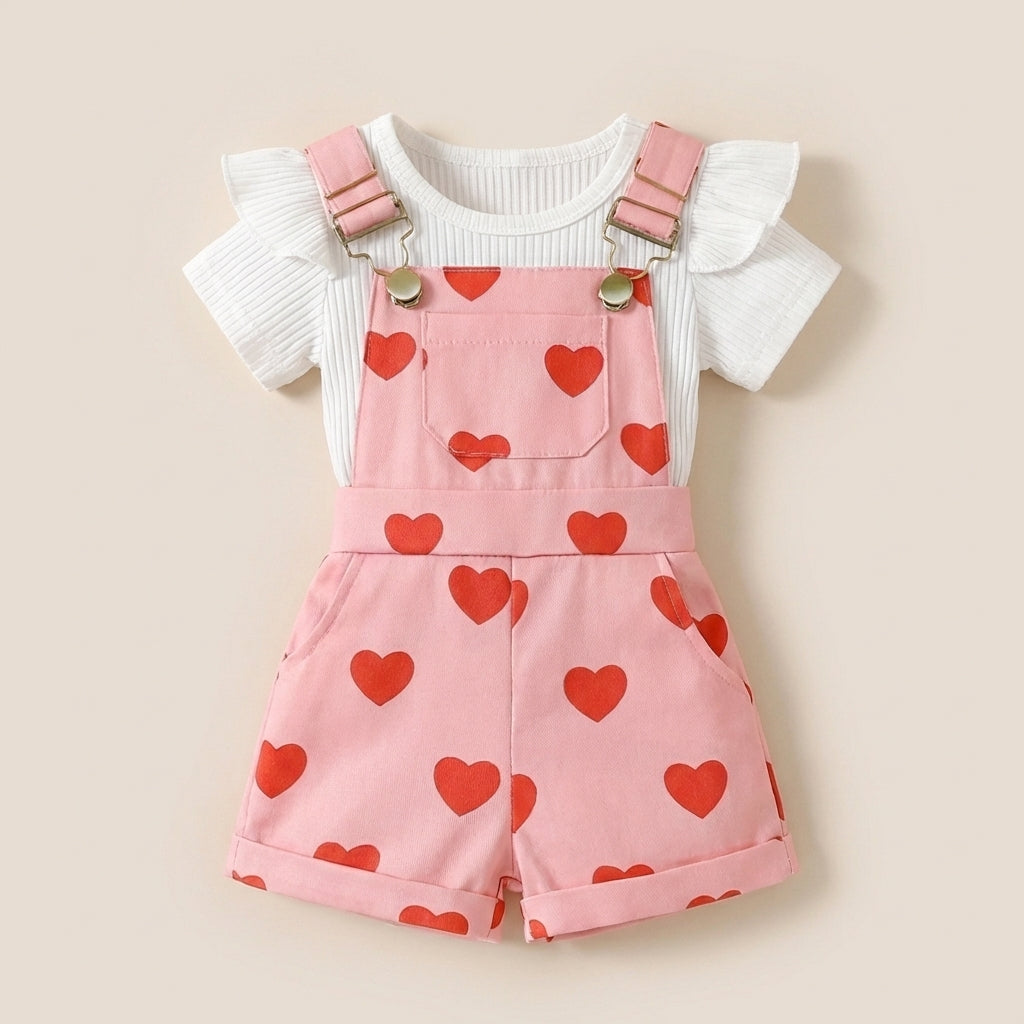 Sunflower Top and Romper Set