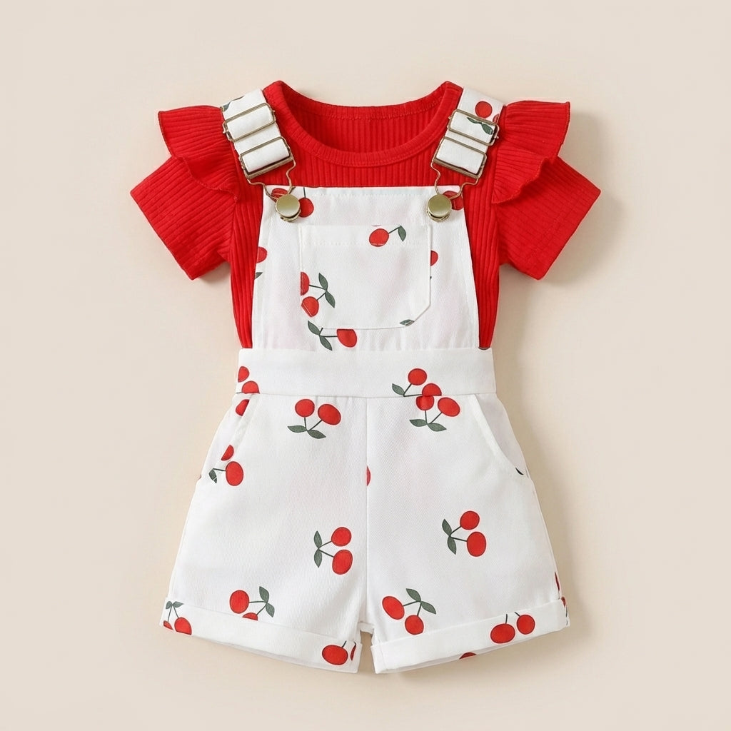 Sunflower Top and Romper Set