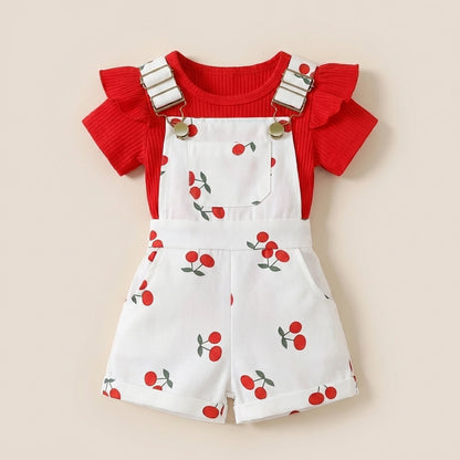 Sunflower Top and Romper Set