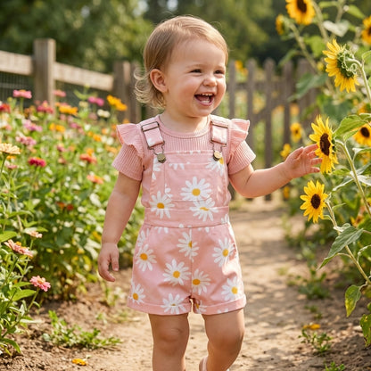 Sunflower Top and Romper Set