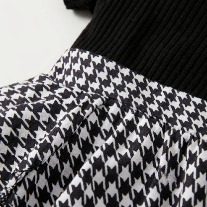 Houndstooth Romper Three Piece Set