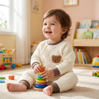 Bear Pocket Cotton Romper