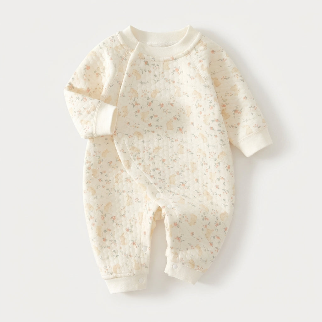 Bear Pocket Cotton Romper
