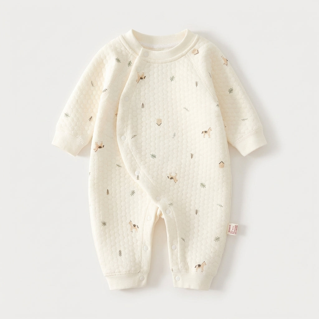 Bear Pocket Cotton Romper