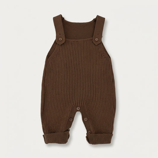 Classic Knit Baby Overalls