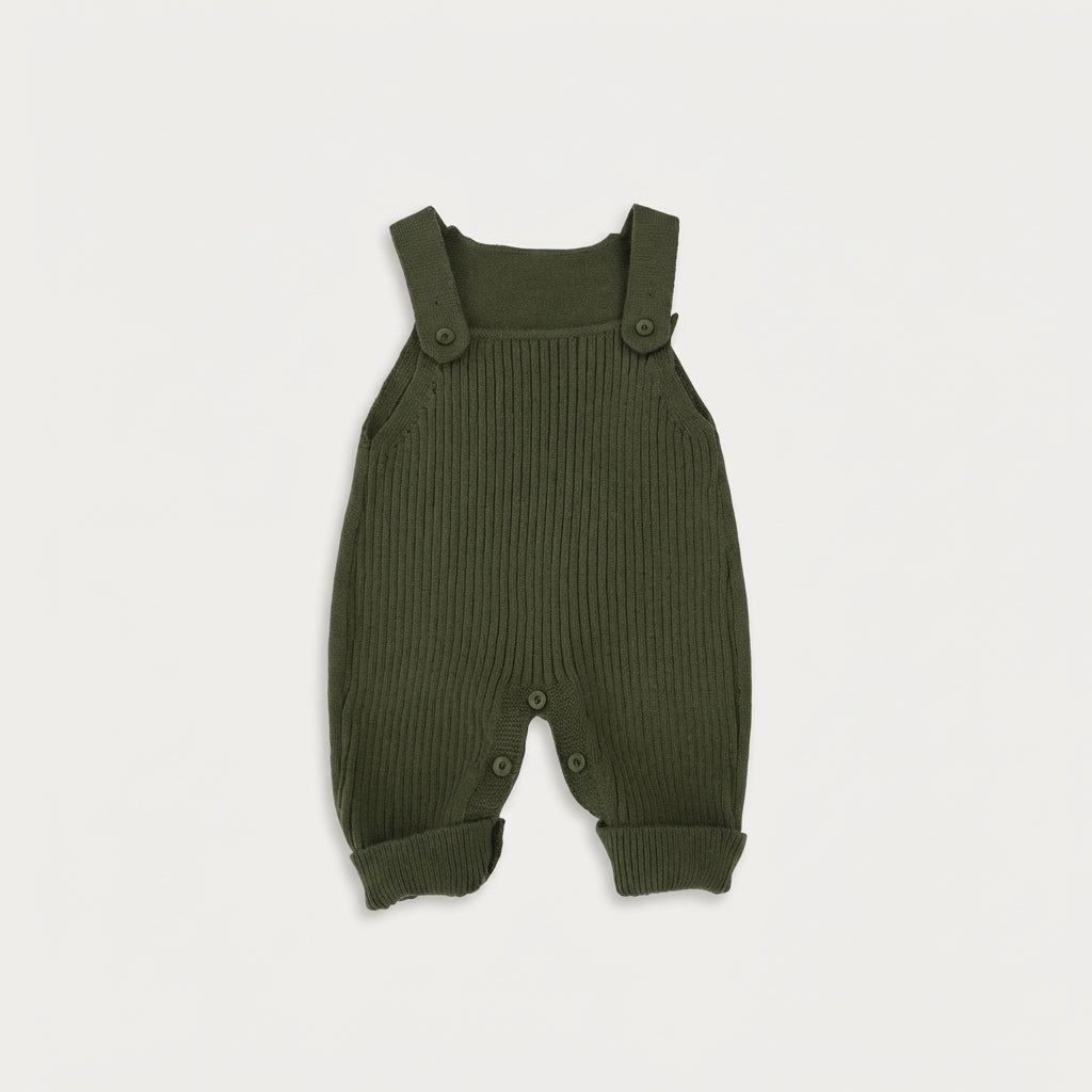 Classic Knit Baby Overalls