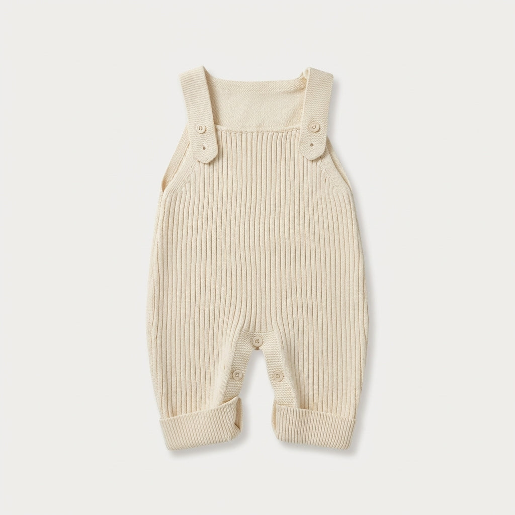 Classic Knit Baby Overalls