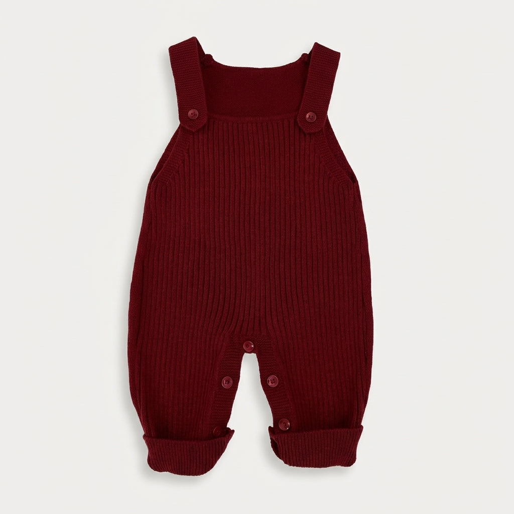 Classic Knit Baby Overalls