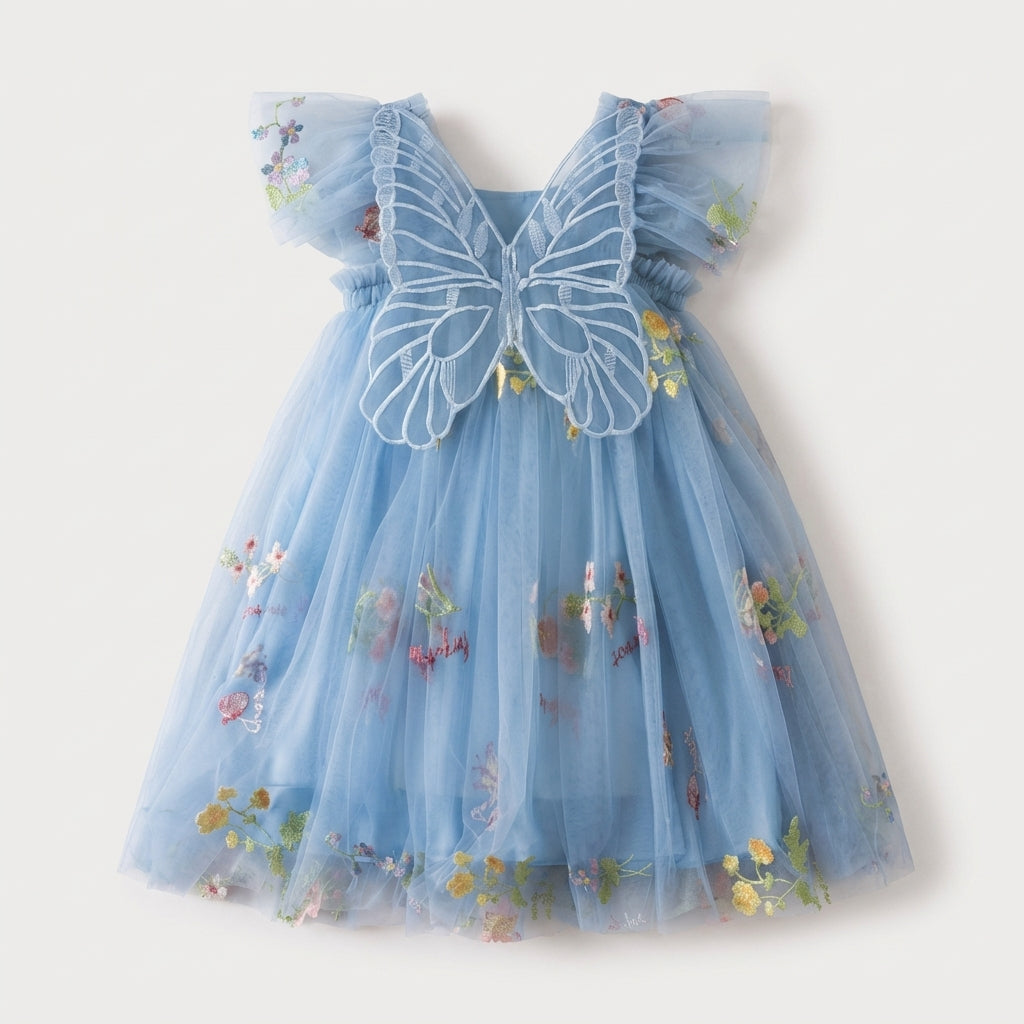 Butterfly Back Tulle Dress