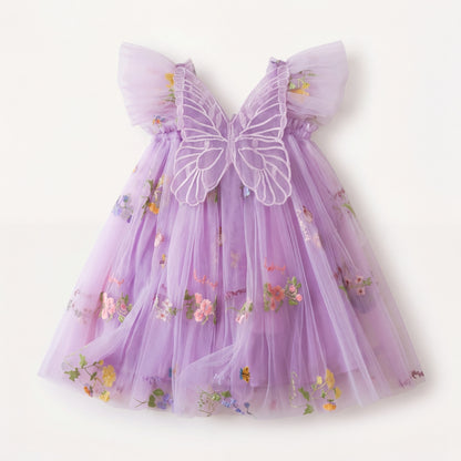 Butterfly Back Tulle Dress