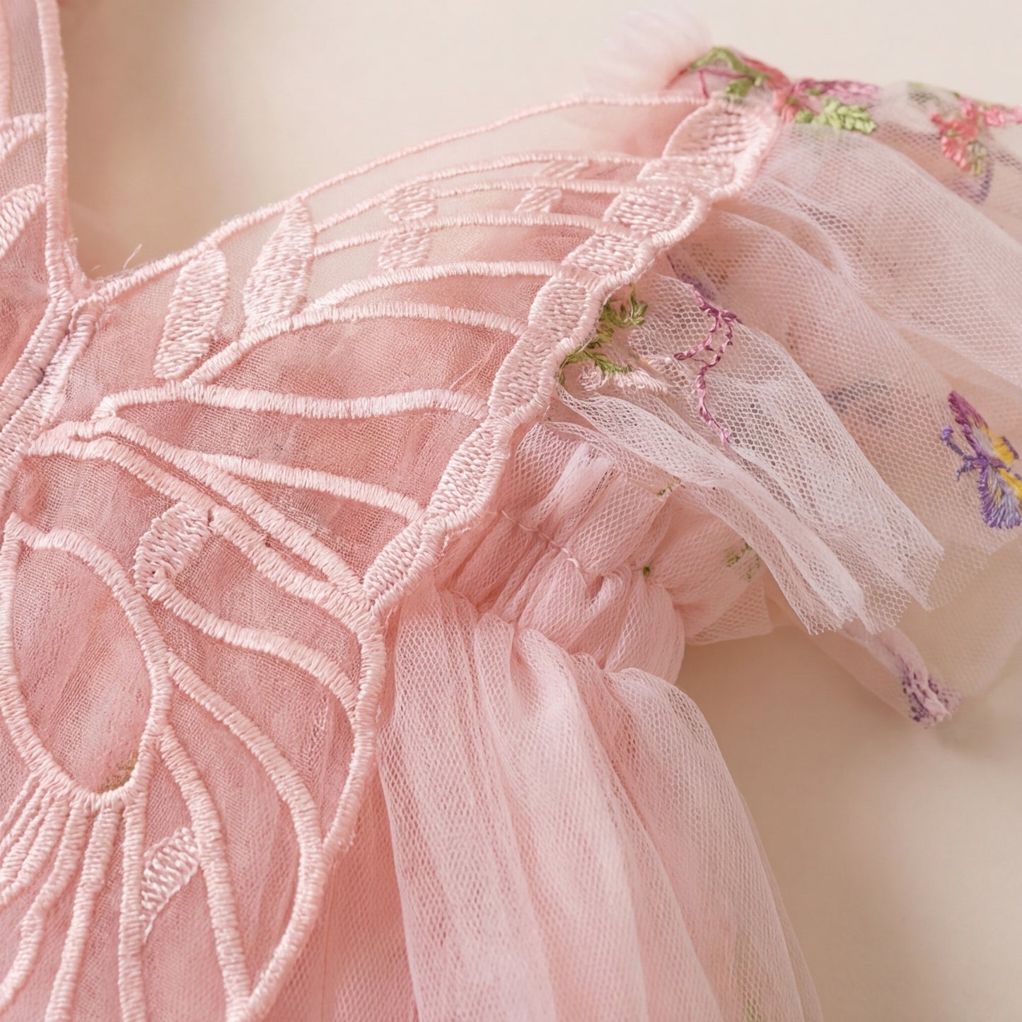 Butterfly Back Tulle Dress