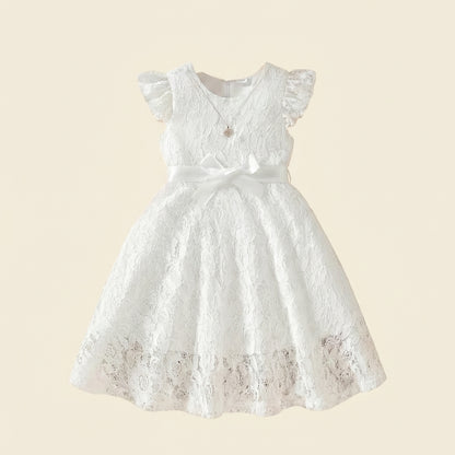 Lace Flutter Sleeve Dress