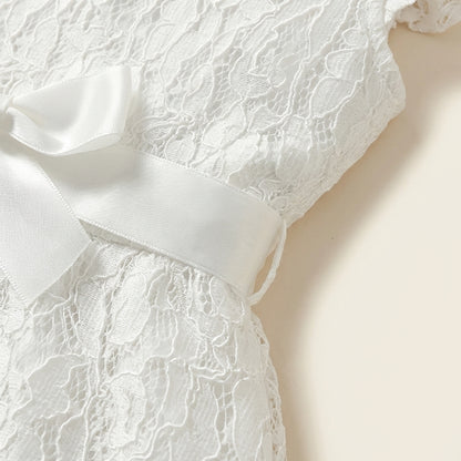 Lace Flutter Sleeve Dress