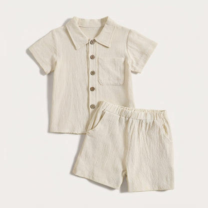Button Shirt and Shorts Set