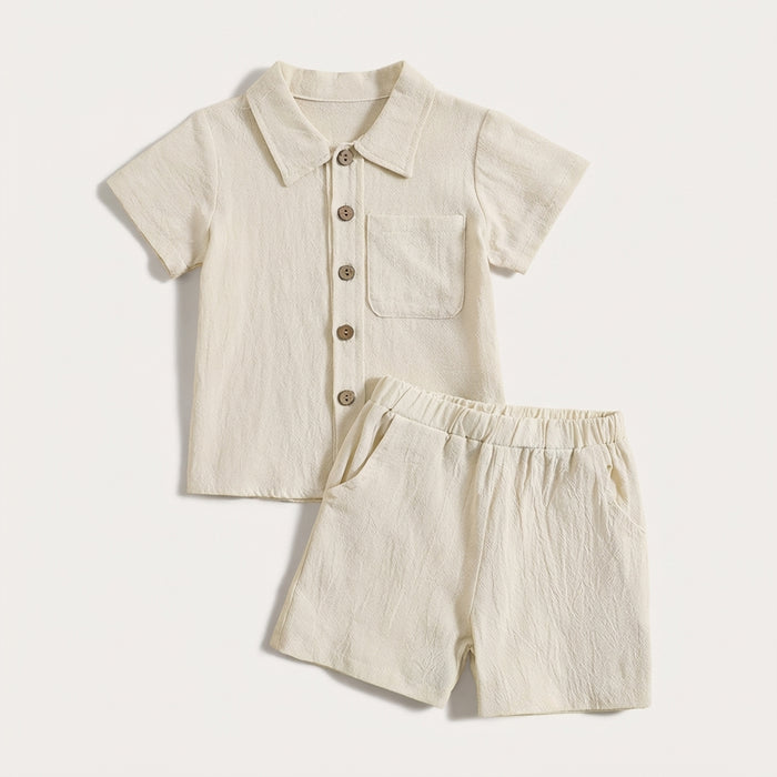 Button Shirt and Shorts Set