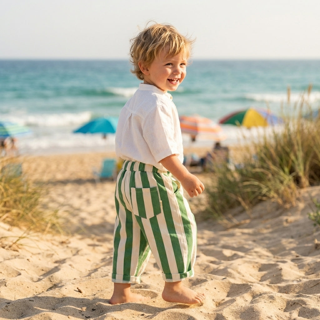Striped Cotton Baby Pants