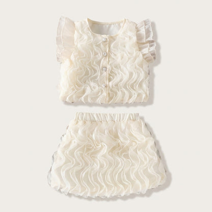 Mesh Top and Skirt Set