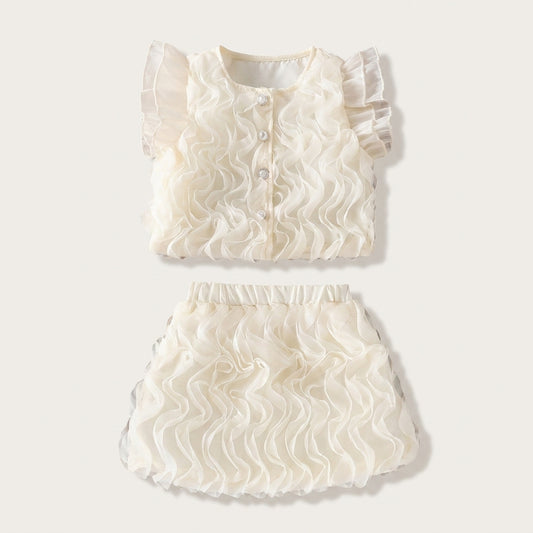 Mesh Top and Skirt Set