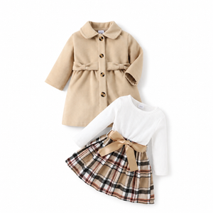 Baby Girl Coat and Dress Set