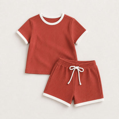 Ribbed Summer Shorts Set