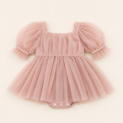 Blush Puff Sleeve Romper