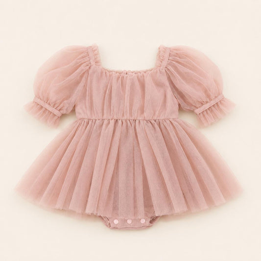 Blush Puff Sleeve Romper