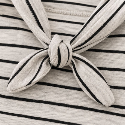 Stripe Collar Two Piece Set