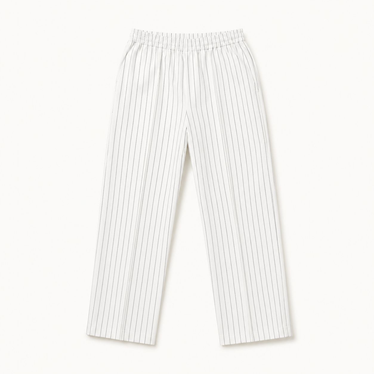 White Stripe Straight Pants